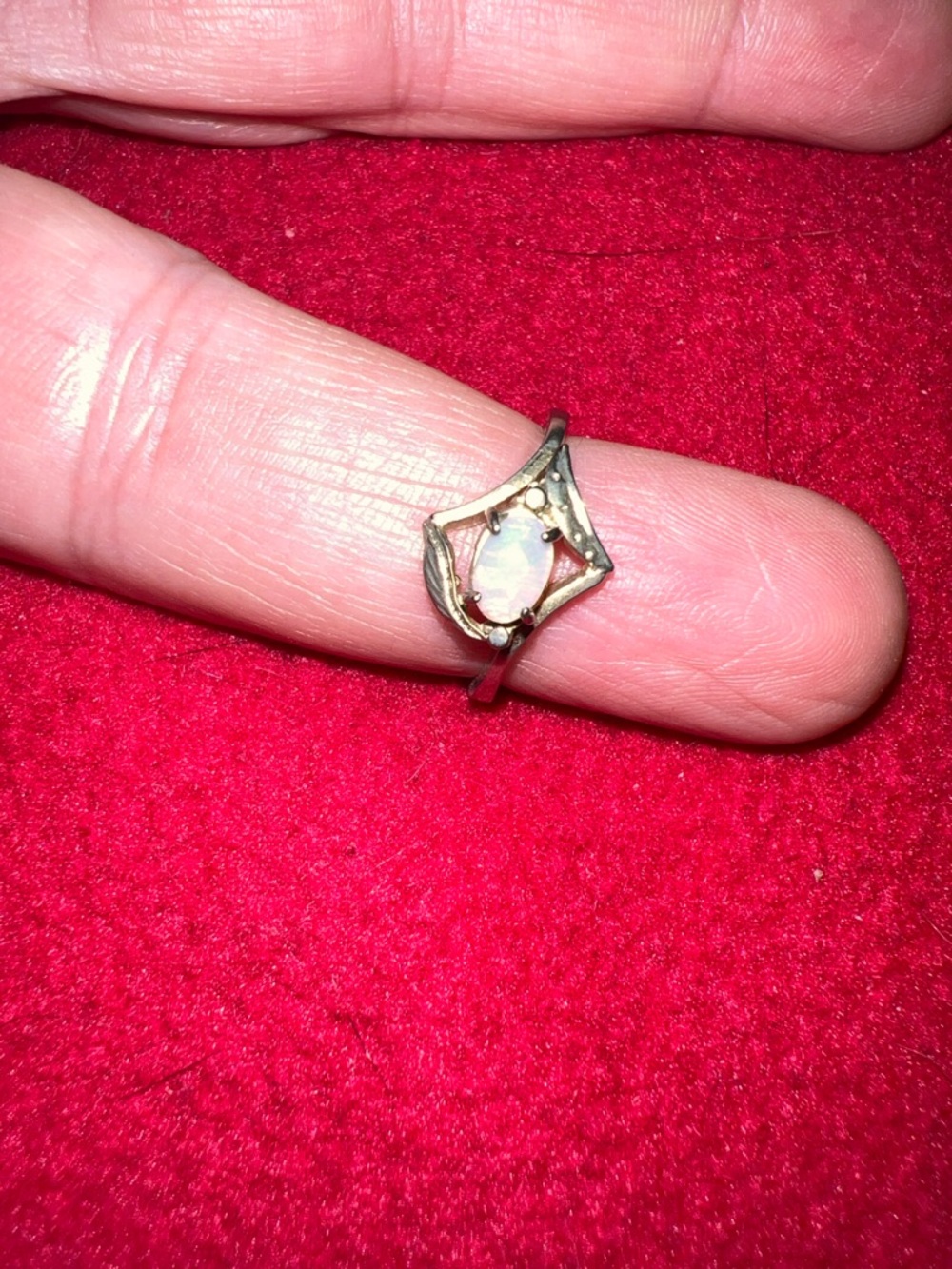 Vintage Opal Pear Gold-Tone Ring - Women Jewelry